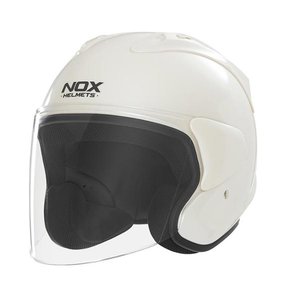 CASQUE JET NOX N220-S BLANC PERLE T53-54 XS - CE 22.06