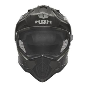 HELMET -CROSS- DOUBLE SCREEN NOX N312 VAPOR MATTE BLACK/TITANIUM - SIZE: 55-56 S - CE 22.06