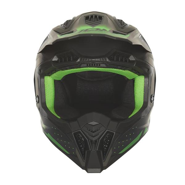 CASQUE CROSS NOX N634 GRADIANT NOIRMAT / VERT T53-54 XS - CE 22.06
