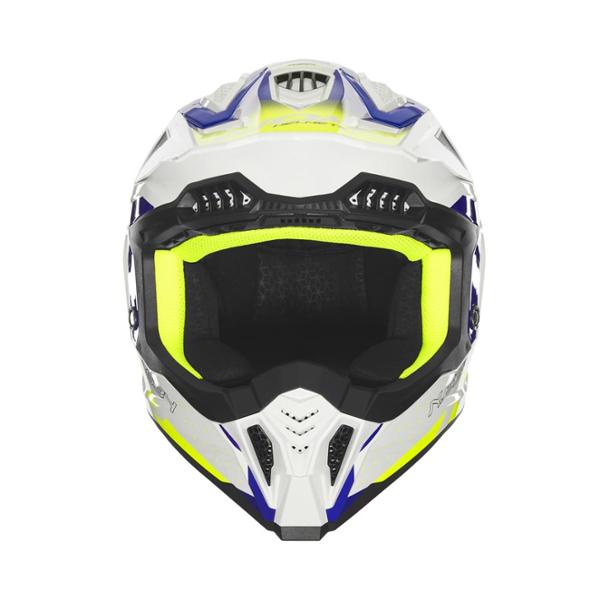 CASQUE CROSS NOX N634 GRADIANT BLANC / BLEU / JAUNE T53-54 XS - CE 22.06