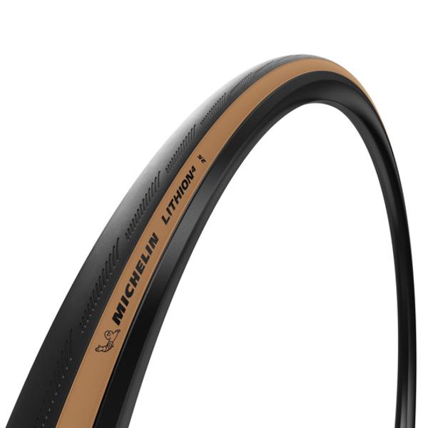 PNEU ROUTE 700X23C TS MICHELIN LITHION 4 CLASSIC TT NOIR / BEIGE (23-622)