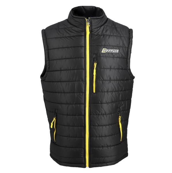 BODY WARMER DOPPLER NOIR / JAUNE DOUDOUNNE - TAILLE S