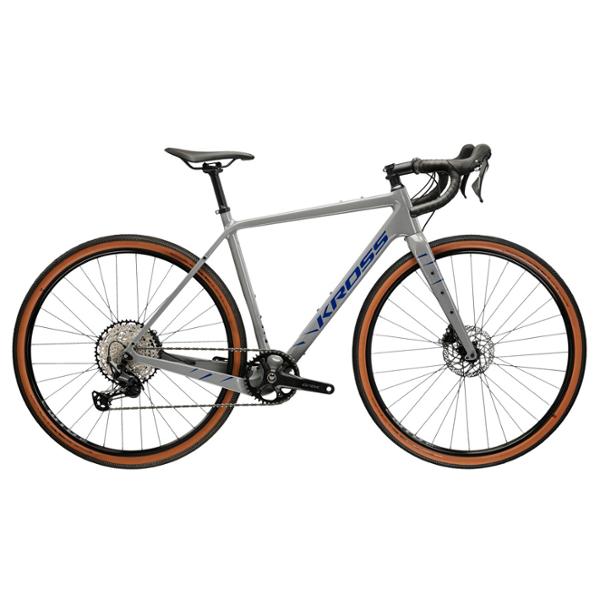 BICYCLE -GRAVEL- 28 KROSS ESKER 7.0 SIZE: S (18) CARBON GREY/BLUE