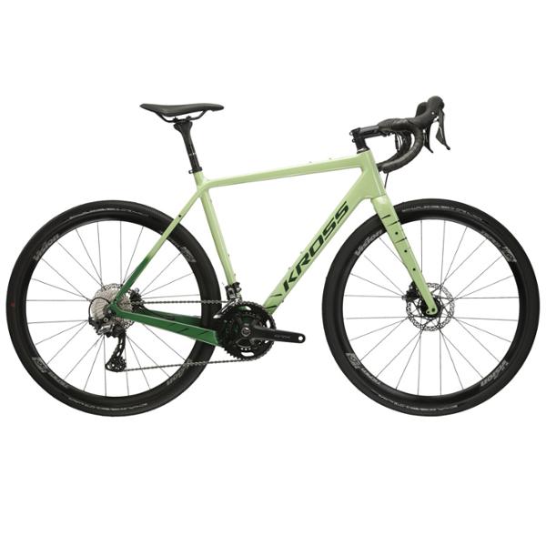 VELO GRAVEL 28" KROSS ESKER 8.0 TAILLE L (20") CARBONE VERT / VERT FONCE