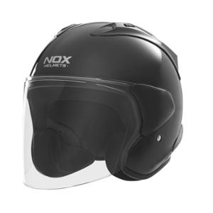 CASQUE JET NOX N220-S NOIR BRILLANT - CE 22.06