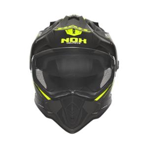 CASQUE CROSS DOUBLE ECRAN NOX N312 VAPOR NOIR MAT / JAUNE FLUO - CE 22.06