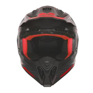 CASQUE CROSS NOX N634 GRADIANT NOIR MAT / ROUGE - CE 22.06