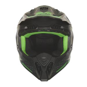 CASQUE CROSS NOX N634 GRADIANT NOIR MAT / VERT - CE 22.06