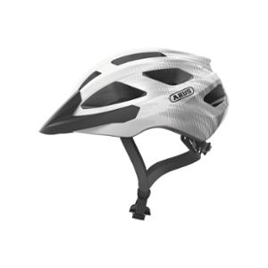HELMET -ROAD/MTB- ABUS MACATOR WHITE SILVER IN MOLD - WITH OCCIPITAL ADJUSTMENT