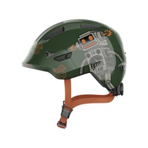 CASQUE ENFANT ABUS SMILEY 3.0 VERT ROBOT IN MOLD AVEC REGLAGE OCCIPITAL