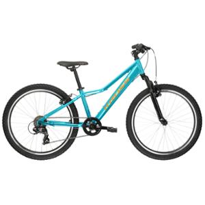 VELO VTT ENFANT 24" SEMI RIGIDE KROSS HEXAGONE JR 1.0M ALUMINIUM BLEU / ORANGE