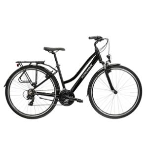 VELO VTC TREKKING 28" FEMME KROSS TRANS 1.0D TAILLE L (19") ALUMINIUM NOIR / ARGENT