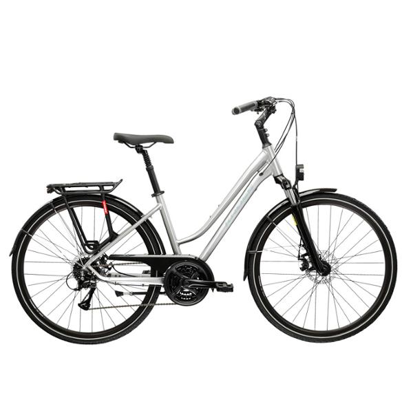 VELO VTC TREKKING 28" FEMME KROSS TRANS 3.0D TAILLE M (17") ALUMINIUM GRIS ARGENT