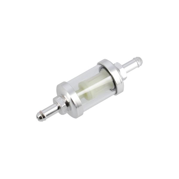 PETROL FILTER TUN'R ALUMINIUM TRANSPARENT WASHABLE - SILVER Ø7