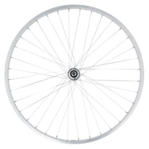 ROUE VELO URBAIN 650 X 35B AR ECROU AXE PLEIN JANTE ALU ARGENT MACH 1 M110 RL A VISSER 1V