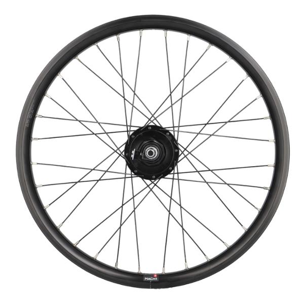 ROUE VELO E BIKE / VAE / CARGO 20" AV AV ECROU AXE PLEIN JANTE NOIR MACH1 M260 MOY DYNAMO SHIM