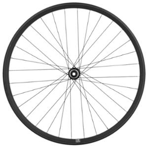 WHEEL -GRAVEL- 700  FRONT/BLACK MACH1 RIM/PULSE 23/TUB. READY/HUB SHIM RS470/DISC CL/THRU AXEL