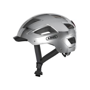 CASQUE URBAIN ABUS HYBAN 2.0 ARGENT ABS ECLAIRAGE INTEGRE AVEC REGLAGE OCCIPITAL