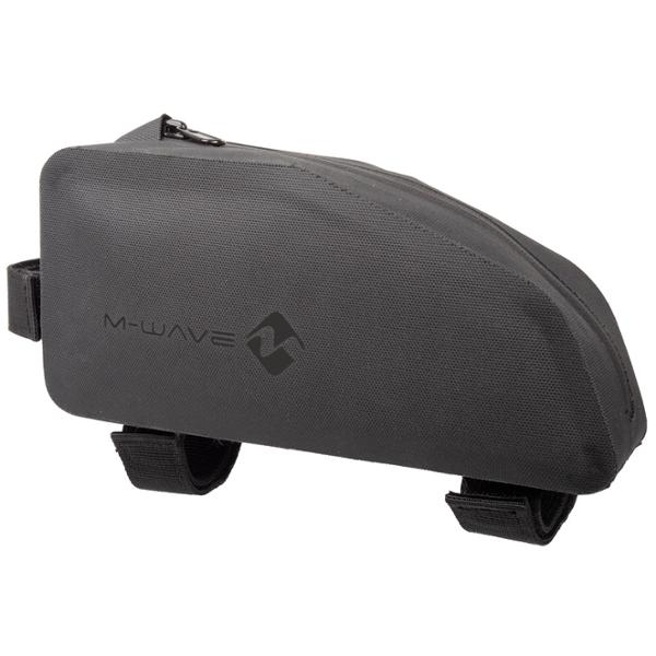 BIKE BAG -FRAME- GRAVEL M WAVE ROUGH RIDE II TOP BLACK 0.75L HORIZONTAL TUBE 100% WATERPROOF