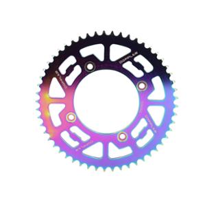 CHAIN RING -GEARED 50cc- 34 DOPPLER ALU FOR FANTIC XE/XM 2017 -> 420 53 TEETH  Ø136 6 MOUNTS - NEOCHROME