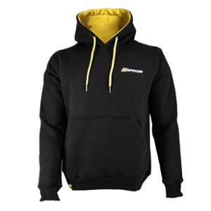 SWEAT A CAPUCHE DOPPLER NOIR / JAUNE