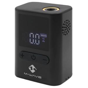 MINI GONFLEUR / POMPE / COMPRESSEUR ELECTRIQUE M WAVE ELUMATIK NOIR 120PSI / 8 BAR -PORTABLE-