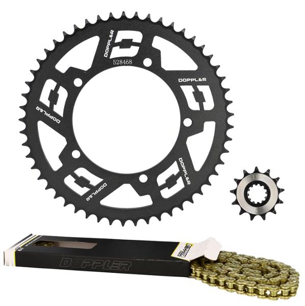 CHAIN KIT STEEL DOPPLER FOR SHERCO ENDURO/SM 428 13X53 TEETH Ø110 MOUNT POINTS 5 STEEL BLACK