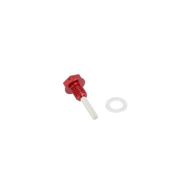 OIL SUMP PLUG MAGNETIC -GEARED 50cc- TOP PERF TPR FOR AM6 ALU RED
