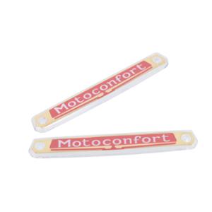 BADGE / LOGO / MONOGRAM -MOPED- FOR MOTOCONFORT - LONG BARRETTE   (PAIR)