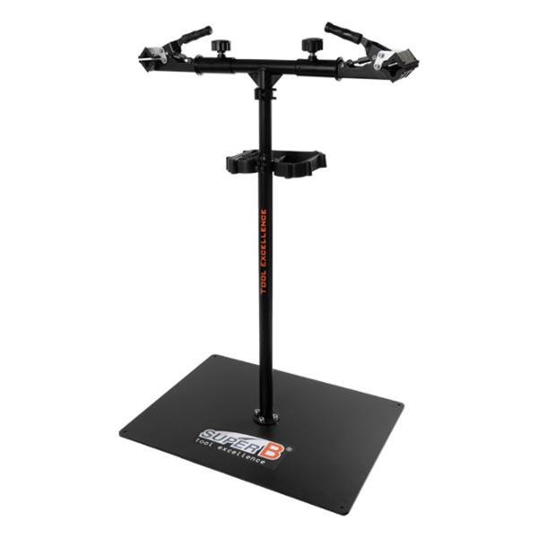 PIED D'ATELIER VELO SUPER B TB-WS41 DOUBLE PINCE AVEC TABLETTE (SANS PL