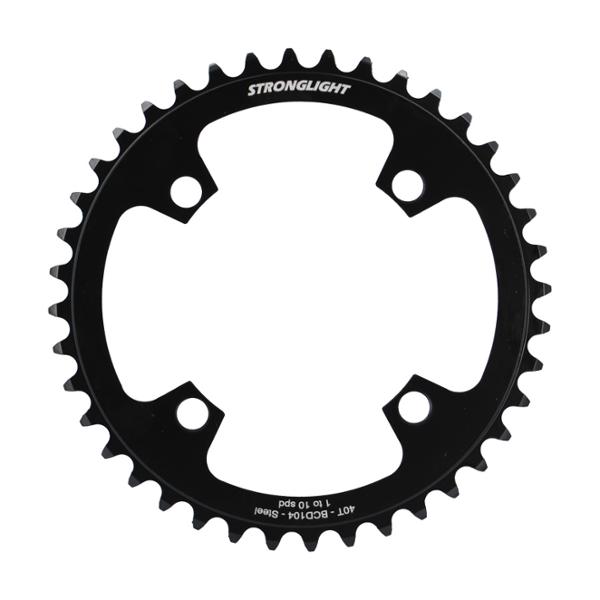 PLATEAU E BIKE / VAE MONO DIAM 104 40DTS ACIER NOIR 4 BRAN. STRONG COMP. BOSCH / SHIMANO / YAMAH