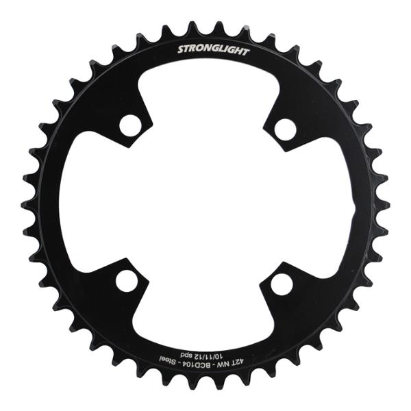 PLATEAU E BIKE / VAE MONO DIAM 104 42DTS ACIER NARROW NOIR 4 BRAN. STRONG COMP. BOSCH / SHIMAN