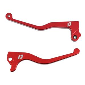 LEVIER -GEARED 50c- DOPPLER FOR DERBI SENDA/SMT 11->/GPR NUDE 06->/EVO 08>  CNC RED   (PAIR)