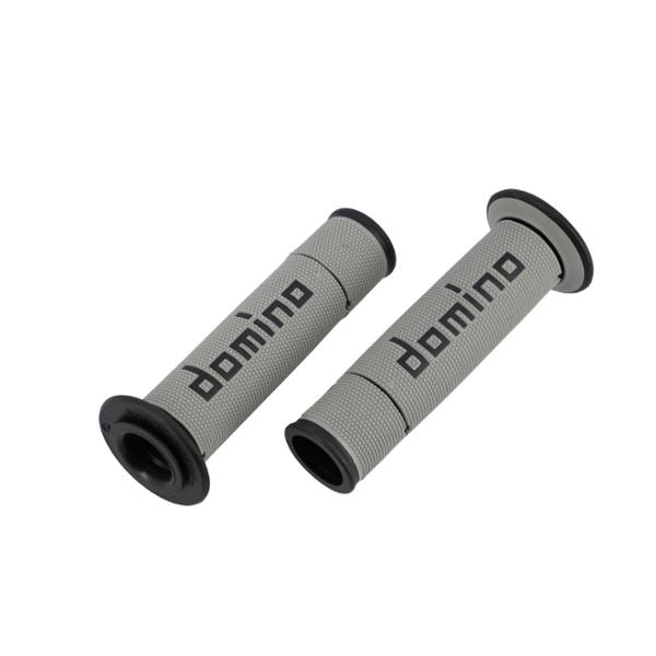 REVESTIMIENTO / PUÑO DOMINO A450 GRIS/NEGRO (PR) ABERTURA PARA TAPÓN DEL MANILLAR