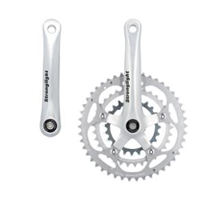 PEDALIER ROUTE TRIPLE 46-34-24D L165 STRONG IMPACT ARGENT 9 / 10V
