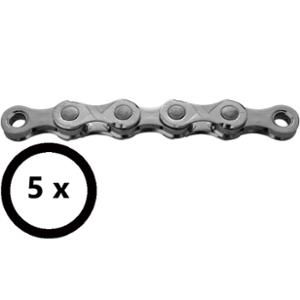 BICYCLE CHAIN 11 SPEED KMC E11 EPT SILVER 136 LINKS - QUICK LOCK LINK - ANTI-RUST   (x5)