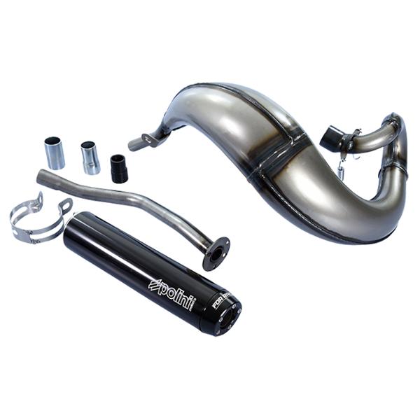 EXHAUST -GEARED 50cc- POLINI FOR RACE 2 FOR SHERCO SE-R/SM-R E4/E5 SIL ALU BLACK - UPPER RIGHT