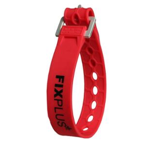SANGLE DE SERRAGE FIXPLUS NANO SLIM FIT CAOUTCHOUC ROUGE 23CM (X2)