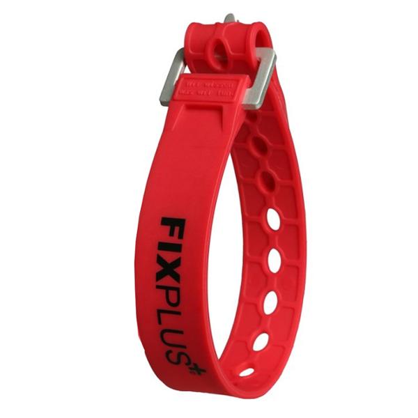 SANGLE DE SERRAGE FIXPLUS NANO SLIM FIT CAOUTCHOUC ROUGE 23CM (X2)