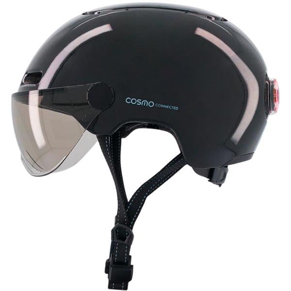 CASQUE URBAIN COSMO CONNECTED FUSION ANTHRACITE BRILLANT ECLAIRAGE INTEGRE AVEC REG. OCC.