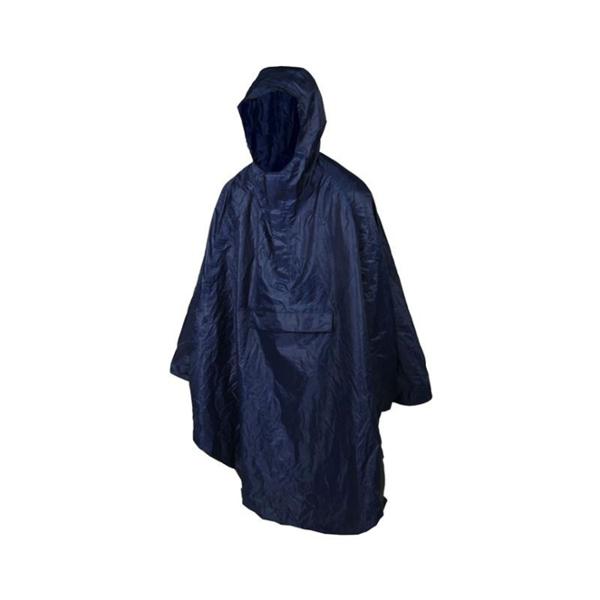 PONCHO PROTECTION PLUIE COOLRIDE BLEU MARINE AVEC CAPUCHE T.L / XL
