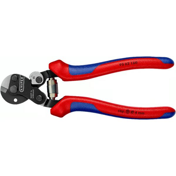 PINCE COUPE CABLE KNIPEX 160MM ROUGE POIGNEES AVEC GAINE BI-MATIERE