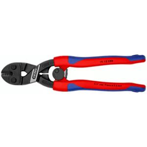 PINCE COUPE BOULON KNIPEX COBOLT 200MM ROUGE POIGNEES AVEC GAINE BI-MATIERE