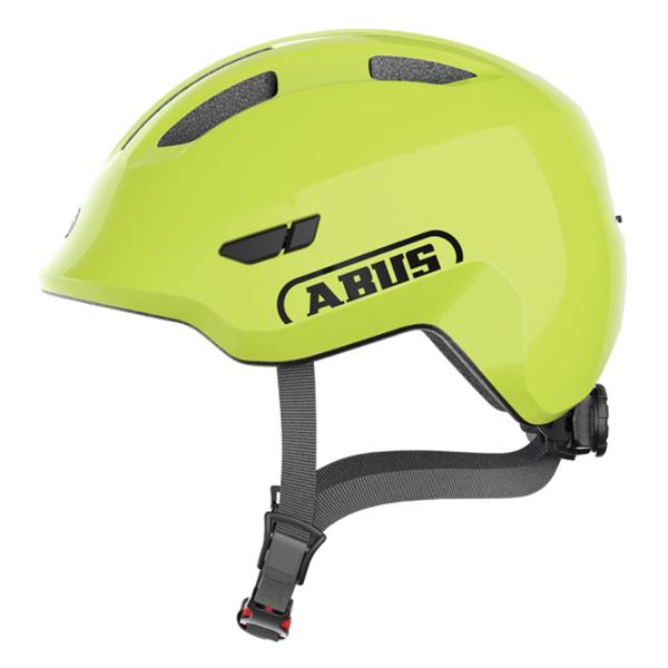 CASCO INFANTIL ABUS SMILEY 3.0 AMARILLO FLUO IN MOLD CON AJUSTE OCCIPITAL T.M (50/55)