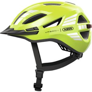CASQUE URBAIN ABUS URBAN-I 4.0 JAUNE FLUO IN MOLD ECLAIRAGE REGLAGE OCCIPITAL