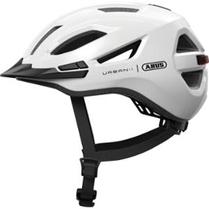 CASQUE URBAIN ABUS URBAN-I 4.0 BLANC BRILLANT IN MOLD ECLAIRAGE REGLAGE OCCIPITAL