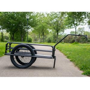 REMORQUE UTILITAIRE CARGO LARGE OPTIMIZ NOIR -FIX.TIGE SELLE- ROUE 20"X3.00 / L106xl46xH