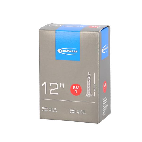 CHAMBRE A AIR VELO 12"1 / 2 X 1.75-2 1 / 4 (47 / 62-203) VP SCHWALBE STANDARD SV1