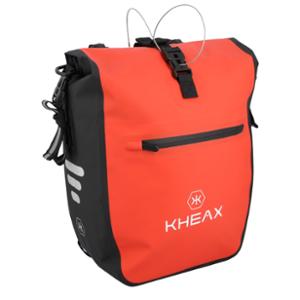 SACOCHE VELO PORTE BAGAGE KHEAX IZOARD MINI ROUGE ETANCHE - 50X29.5X13 CM -  14 LITRE