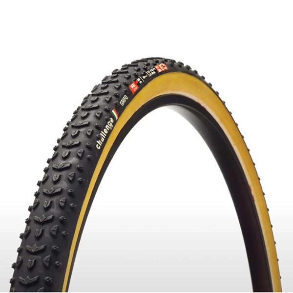 TYRE SEW-UP -CYCLOCROSS- 700X33 CHALLENGE GRIFO PRO BLACK/BEIGE 420g (TPI 300) (33-622)